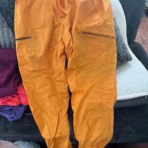 Vibrant Orange Wonderwink Cargo Scrub Pants